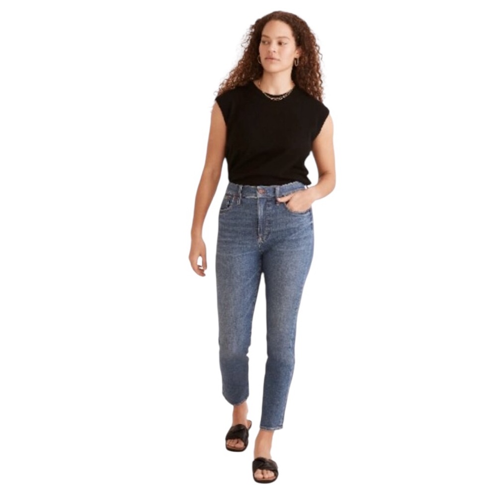 MADEWELL women's size 27 The Perfect Vintage finney wash high rise tapered Jeans